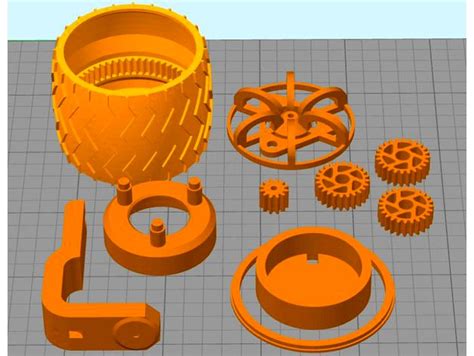 Mars Rover Wheel With Motor And Planetary Gearbox By Tomast