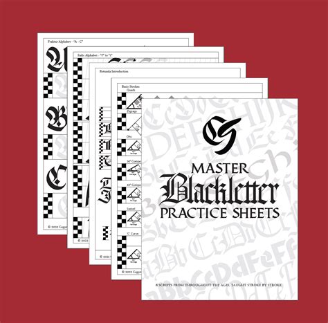 Master Blackletter Calligraphy Practice Sheets All 8 Classic Scripts