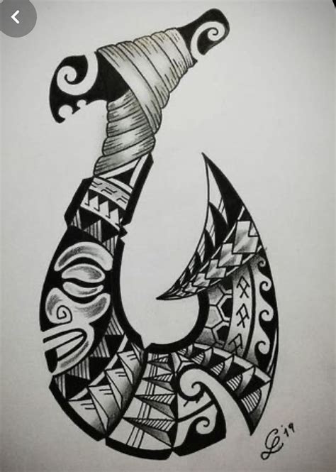 Maui Hook Tattoo Designs for Spiritual Connection