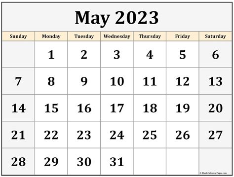 May 2023 Printable Calendars