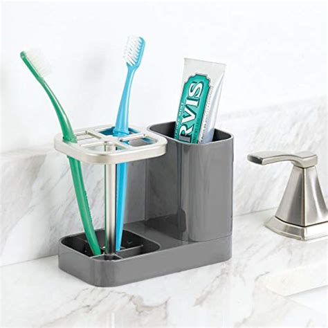 Mdesign Bathroom Vanity Countertop Toothpaste And Toothbrush Holder