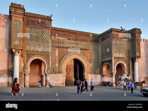 Meknes In Morocco Gate Bab Al Mansour Stock Photo Alamy