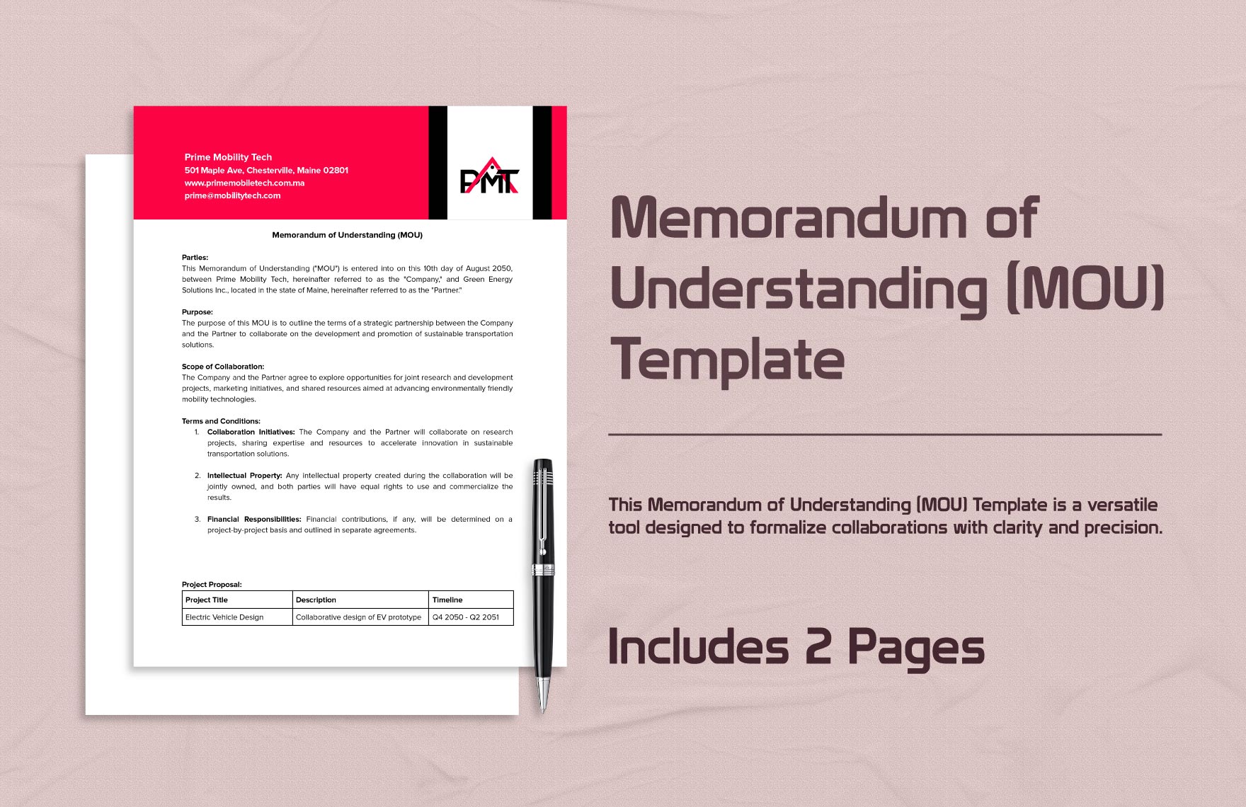 Memorandum Of Understanding Mou Template Onlyoffice