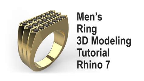 Men S Diamond Ring 3D Modeling Tutorial With Rhino 7 237 Youtube