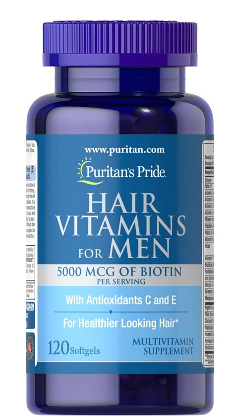 Men S Hair Vitamins 120 Softgels 22609 Puritan S Pride