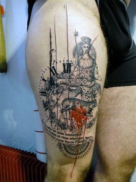 Unique Mens Thigh Tattoo Designs and Ideas