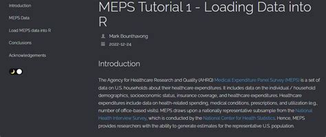 Meps Tutorial Part 1 Loading Data Into R Mark Bounthavong