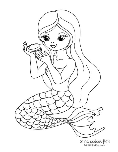 Mermaid Coloring Page Printable for Kids