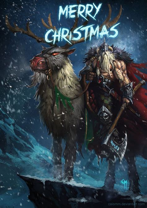 Merry Christmas By Caiomm D6ygclt Fantasy Viking Geek Art Creepy