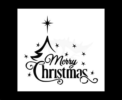 Merry Christmas Stencil Buy Reusable Christmas Stencils Online At The