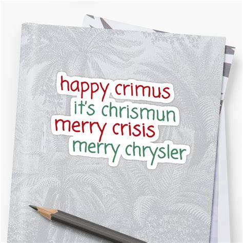 Merry Chrysler Stickers By Camillenstuff Redbubble