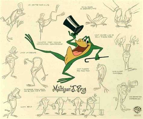 Michigan J Frog Model Sheet Cartoon Drawings Character Design Old Cartoons