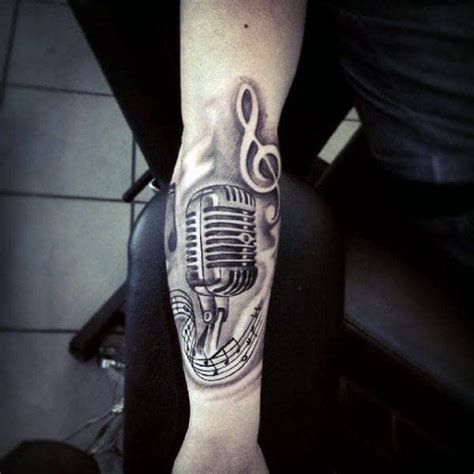 Microphone Tattoo Designs for Music Lovers