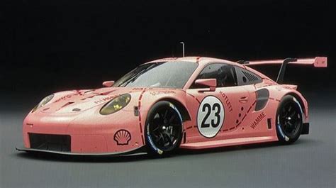 Mid Engined Porsche 911 Rsr Gets Pink Pig Livery In Le Mans Rendering Autoevolution