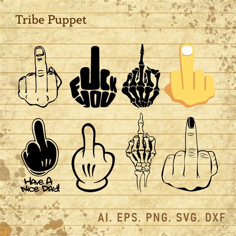 Middle Finger Vector Set Masterbundles