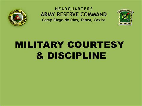 Military Courtesy And Discipline Military Courtesy And Discipline