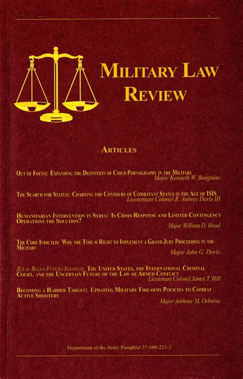 Military Law Review U S Government Bookstore