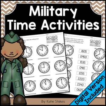 Military Time Activities Distance Learning By Katie Stokes Tpt