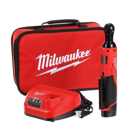 Milwaukee M12 12 Volt Lithium Ion 3 8 In Cordless Ratchet Kit 2457 21