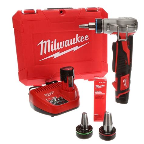 Milwaukee M12 12 Volt Lithium Ion Cordless Propex Expansion Tool Kit 2432 22 The Home Depot