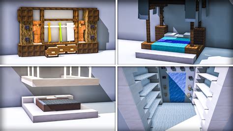 Minecraft 30 Bedroom Design Ideas Youtube