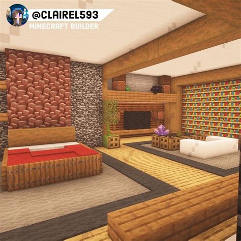 Minecraft Bedroom Design Minecraft Interior Minecraft Interior