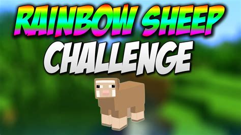 Minecraft Rainbow Sheep Challenge Part 1 Youtube