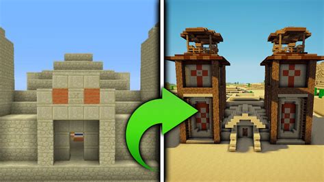 Minecraft Transforming A Desert Temple Part 1 Youtube