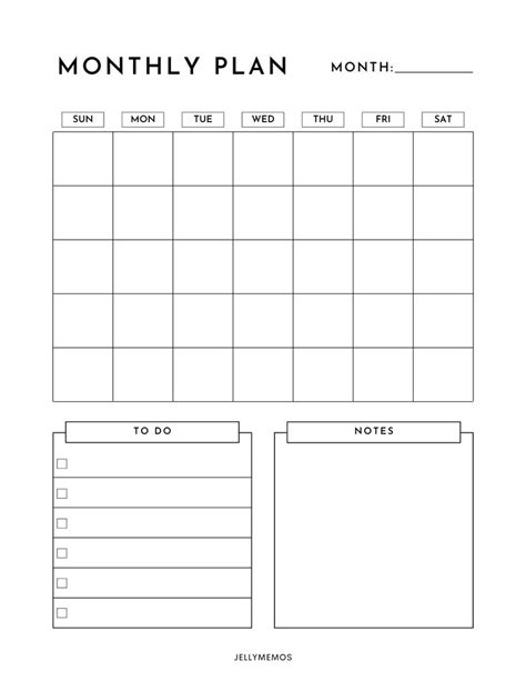 Minimal Free Printable Monthly Planner To Boost Your Productivity 10