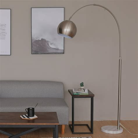 Modern Arc Floor Lamp With 360 Rotatable Hanging Shade Adjustable