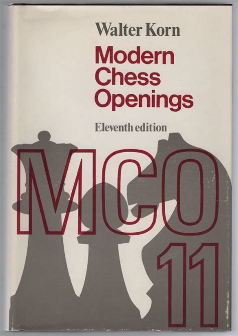 Modern Chess Openings Mco11 By Walter Korn Hardcover 1972 From Turn The Page Books Sku