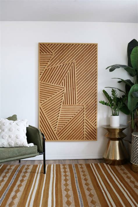 Modern Slat Wall Art Modern Slat Wood Art Geometric Wood Etsy Canada