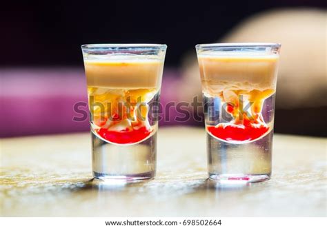 Monkey Brain Cocktail Shot Glass Stock Photo Edit Now 698502664