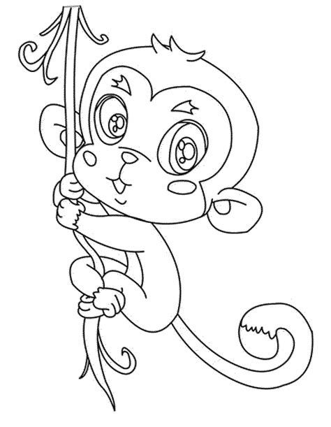 Monkey Coloring Pages For Kids To Print Bestappsforkids Com