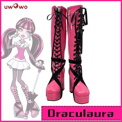 Monster High Draculaura Pink Shoes Cosplay Boots