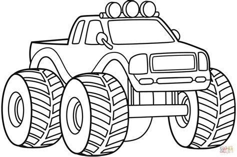 Monster Truck Coloring Pages for Kids to Print