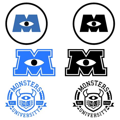 Monsters Inc Monsters University Logos Disney Clipart Etsy