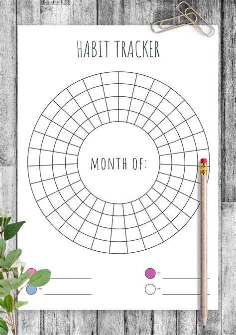 Free Monthly Habit Tracker Printable for Goal Success