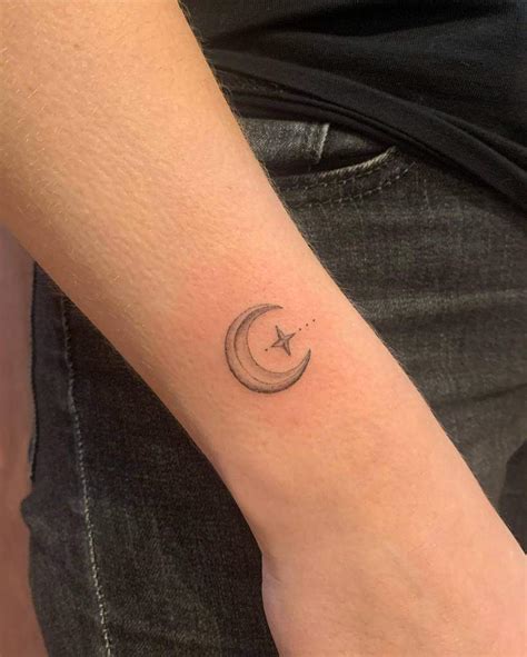 Moon And Stars Tattoo Wrist