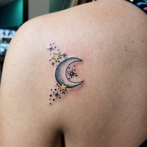 Moon Star Tattoo Designs and Their Celestial Beauty