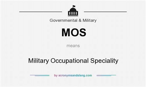 Mos Military Occupational Speciality In Common Miscellaneous Community By Acronymsandslang Com