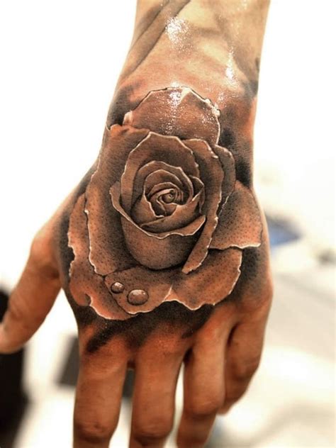 Most Stunning Hand Tattoos Hand Tattoos For Guys Rose Tattoos For