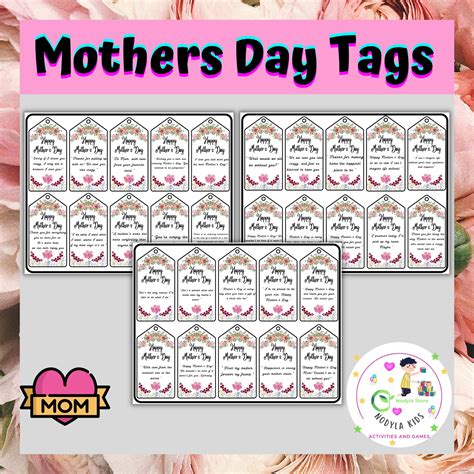 Mothers Day Tags Editable Printable Gift Tags Digital Tags Made By Teachers