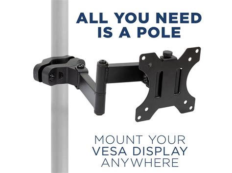 Mount It Universal Vesa Pole Mount With Articulating Arm Fits 17 To 32 Inch Monitors Newegg Com