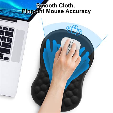 Mouse Pad With Wrist Support Tsv Ergonomic Mouse Pad Wrist Rest Gaming Mouse Pads Pain Relief