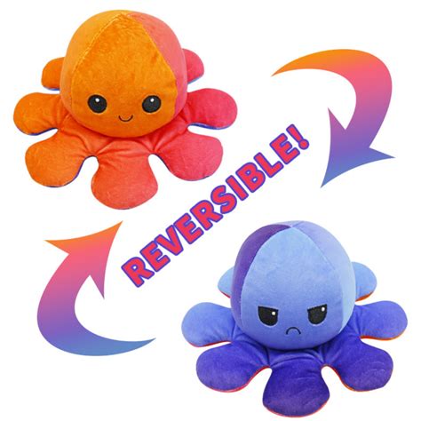 Mu01 Multicolour Reversible Octopus Plush Toy Trimex Wholesale Ireland