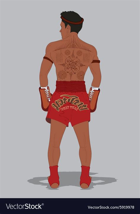 Muay Thai Tattoo Royalty Free Vector Image Vectorstock