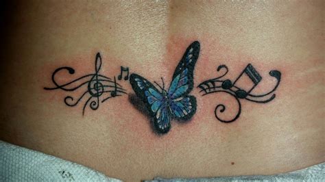 Music Notes Butterfly Tattoo