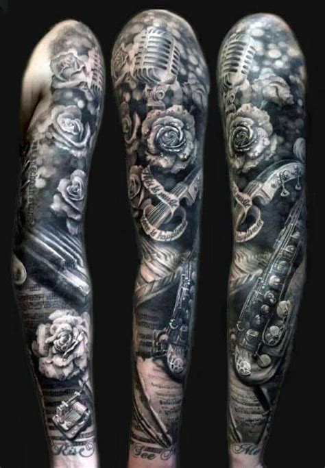 Music Sleeve Tattoo Designs for Music Lovers