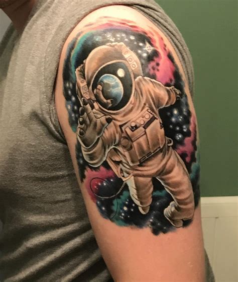 My Astronaut In Space Tattoo Done By Sean Peters At Eclectic Tattoo In